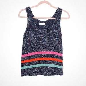 Loft Lou & Grey Multi Striped Sweater Tank Vest M
